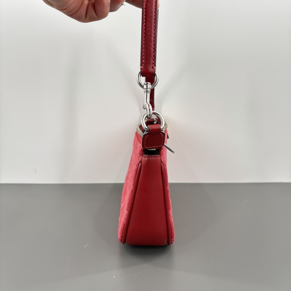 Coach Nolita 19 In Signature Denim‎ CCZ48 denim/Silver/True Red - Picture 4 of 9